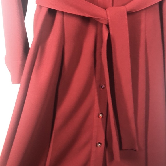 Lei Sogna Italy long light coat burgundy color - Picture 6 of 11